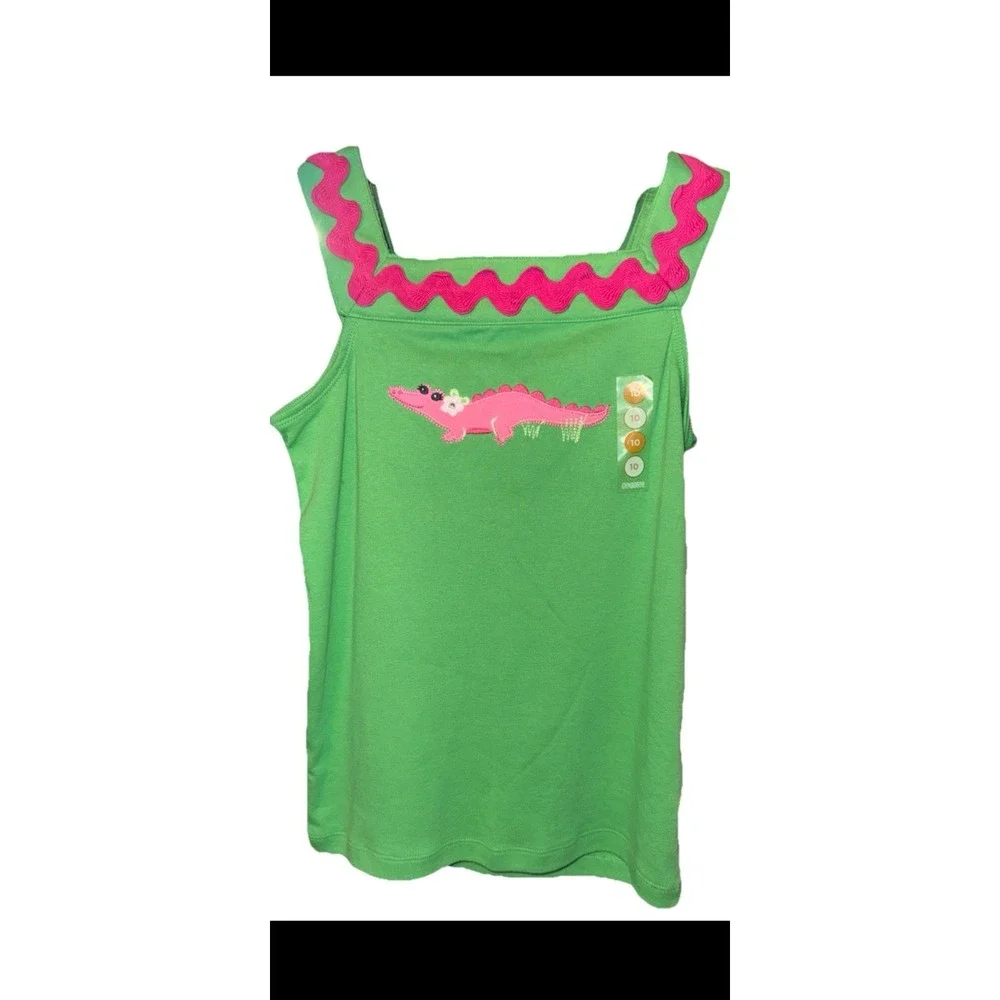 Gymboree Island Lily Girls Size 10 Green Top Shirt Blouse New
